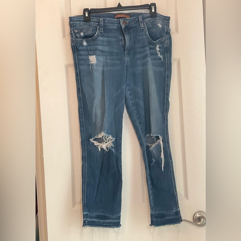 Joe's Jeans Distressed Skinny Blue Jeans